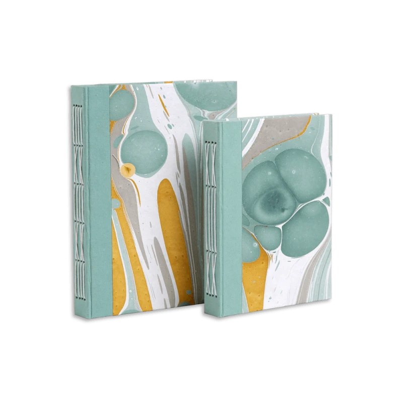 Sage and Yellow Pebble Journal