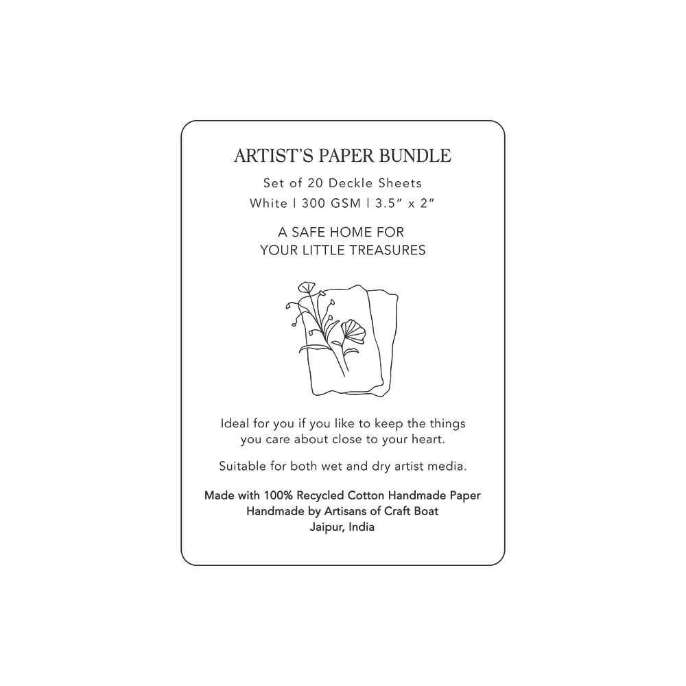 ARTIST'S PAPER BUNDLE NATURAL WHITE