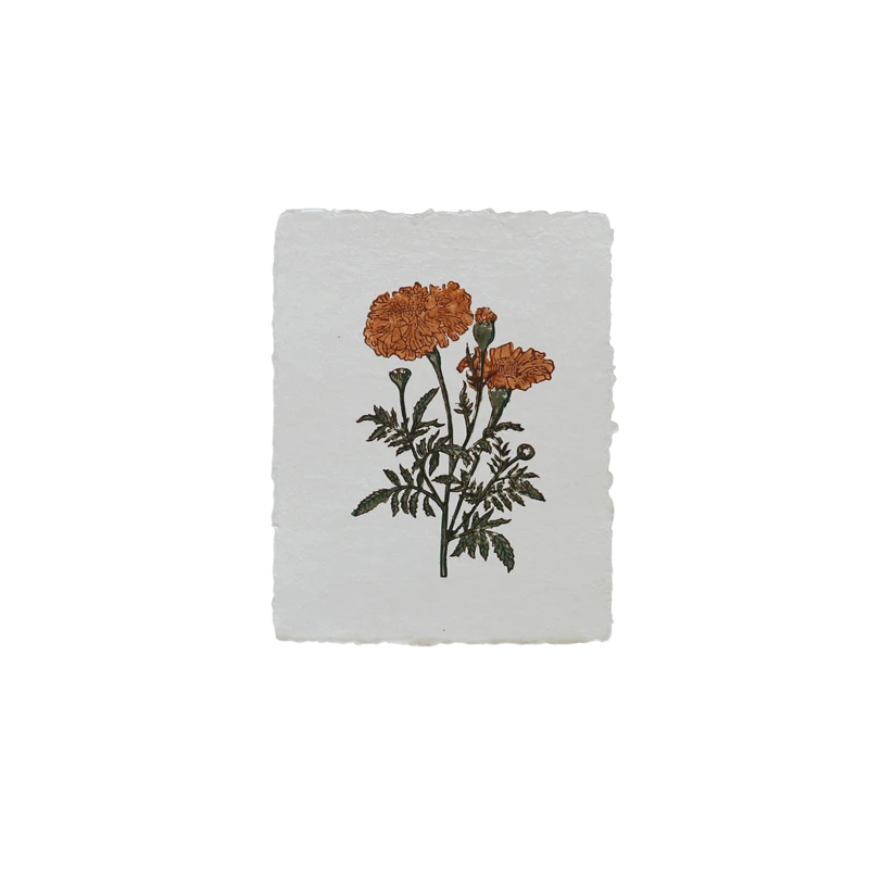  BLOCK PRINTED MARIGOLD ARTPRINT