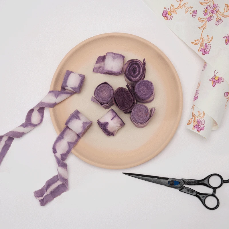 NATURALLY DYED COTTON RIBBON